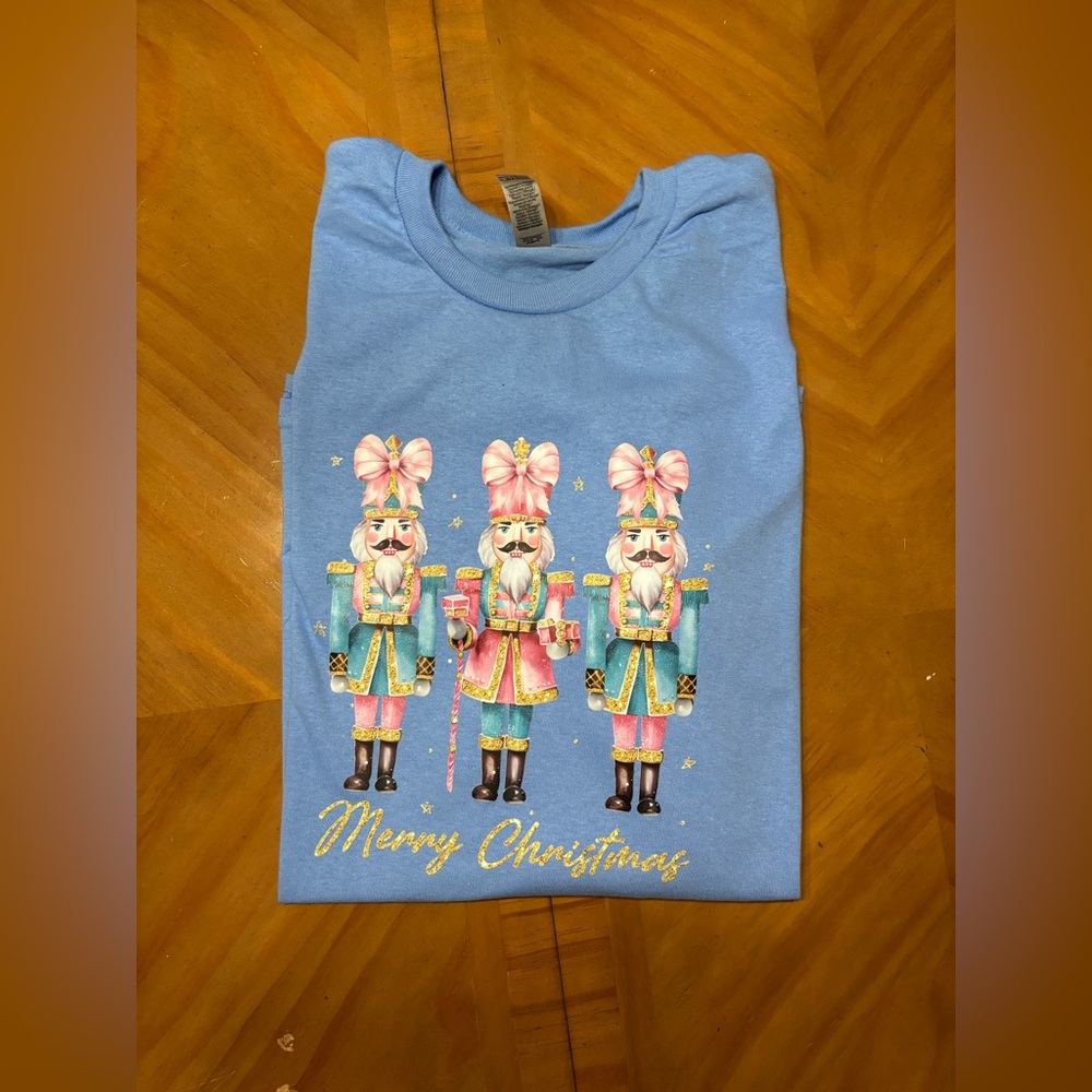 AFTER HOLIDAY NEW Blue Nutcracker Christmas T-Shirt